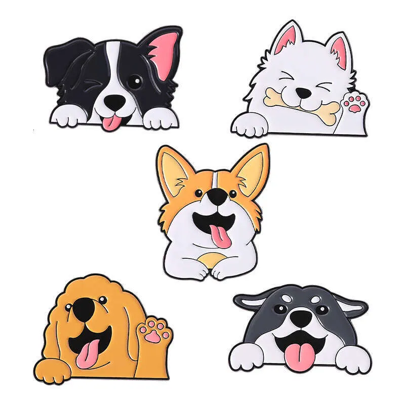 Spilla a forma di cane simpatica spilletta in metallo per zaino_voghion.com