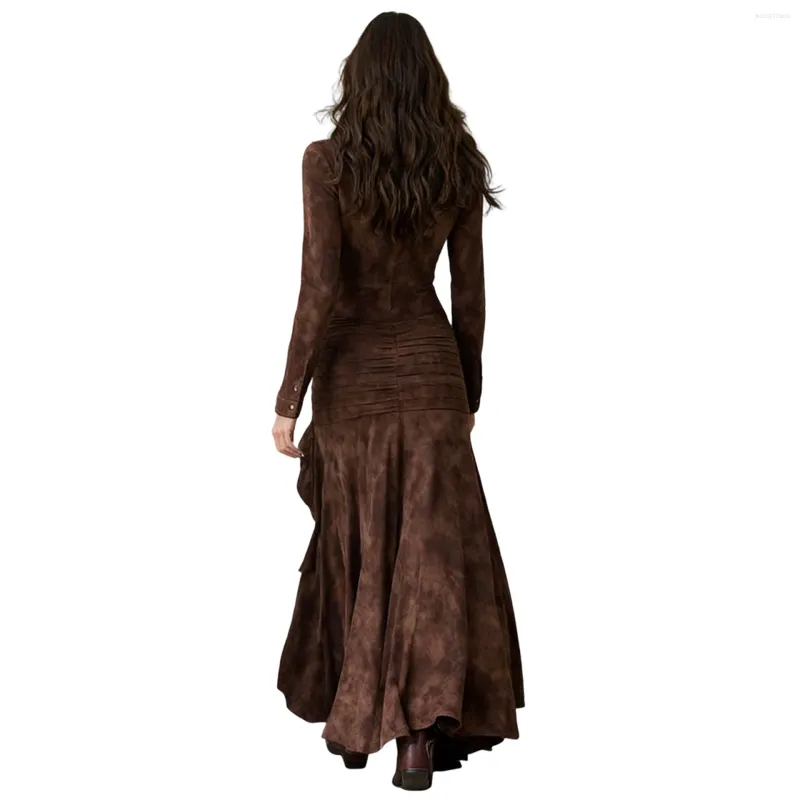 green emerald velvet dress Tobacco Western Dress main image 1