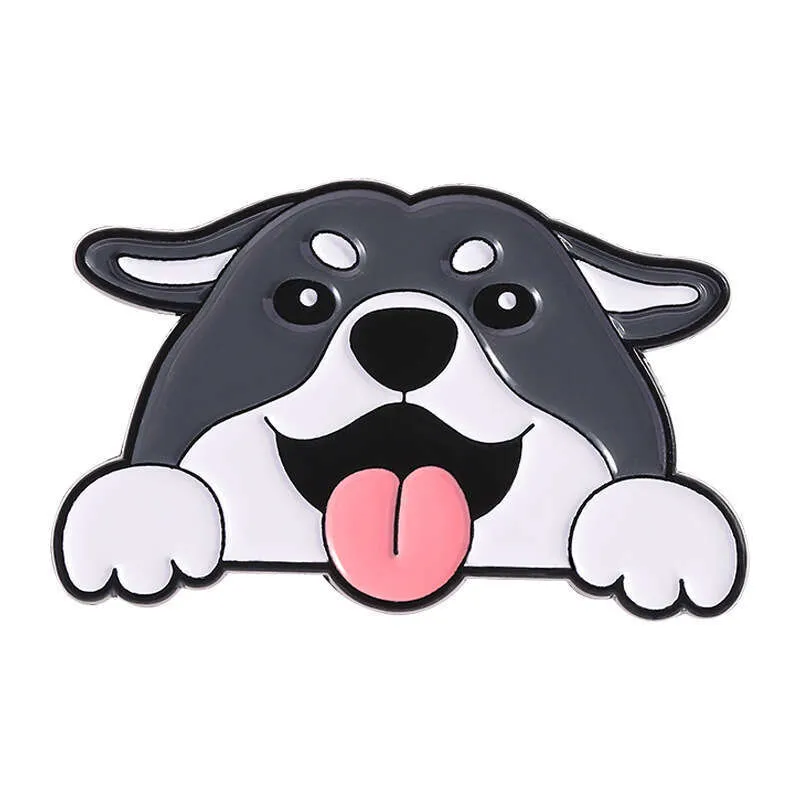 Spilla a forma di cane simpatica spilletta in metallo per zaino_voghion.com