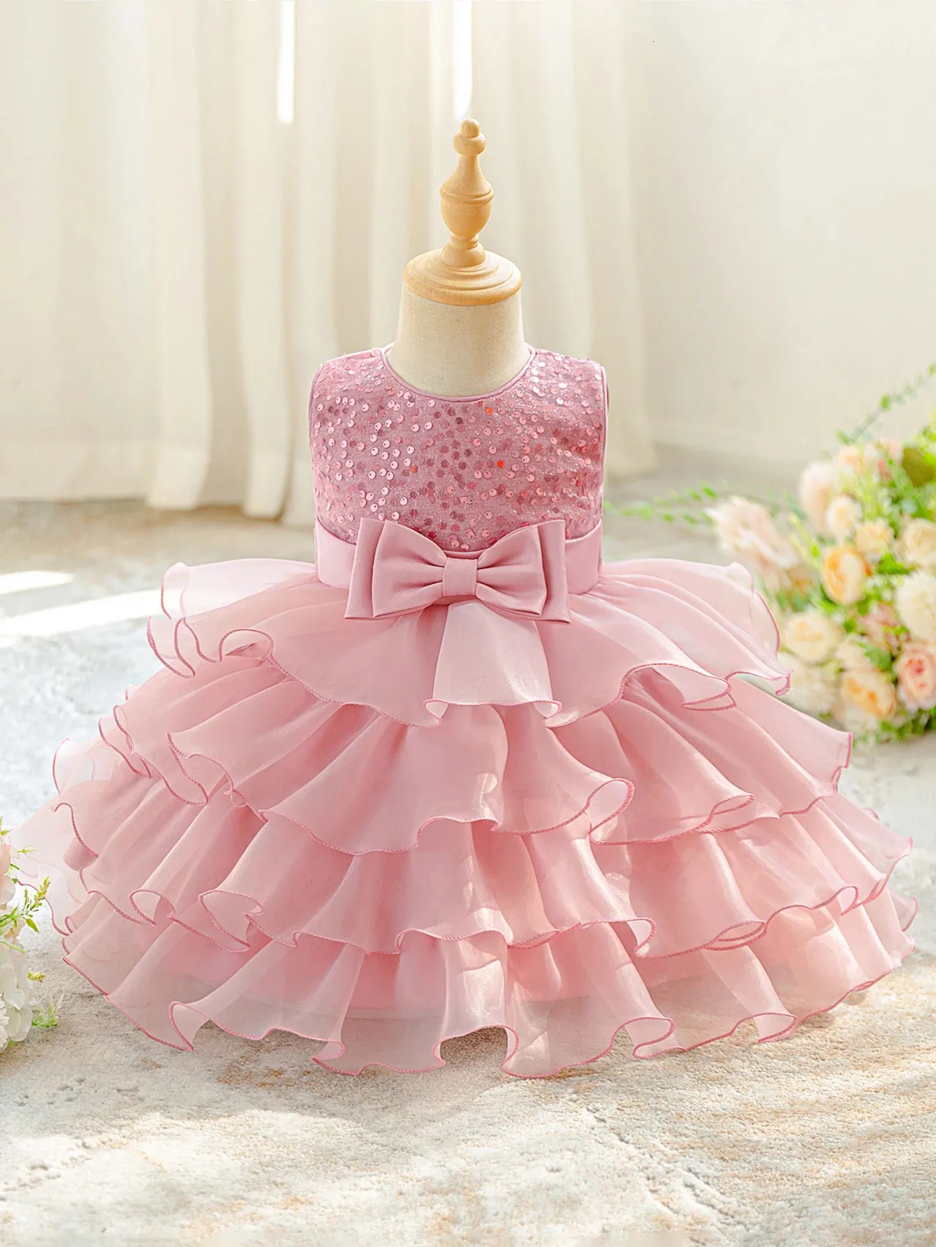 glitter dress cake Glitter Princess Cake Topper | Winter Birthday Party Decoration