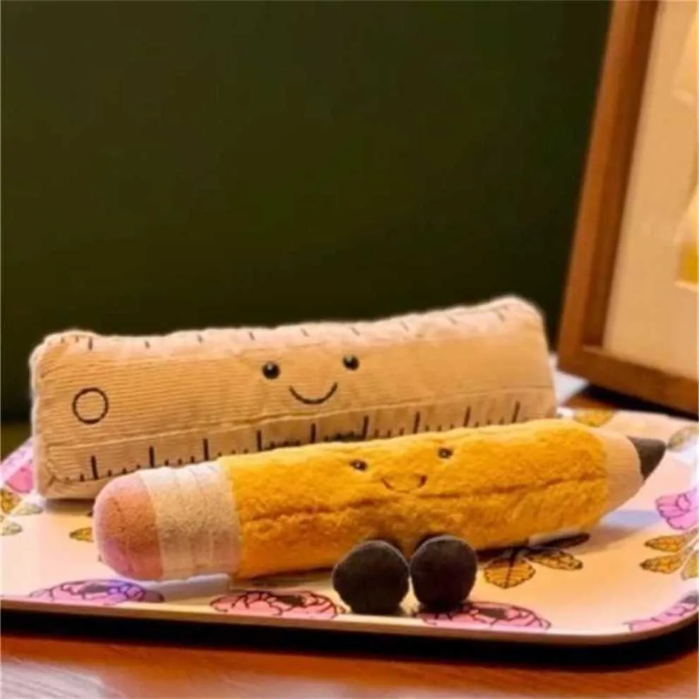 Pn Fun Ruler Fun Ruler Plush Toy Soft Stationery Doll For Kids Gift Autumn Winter ...