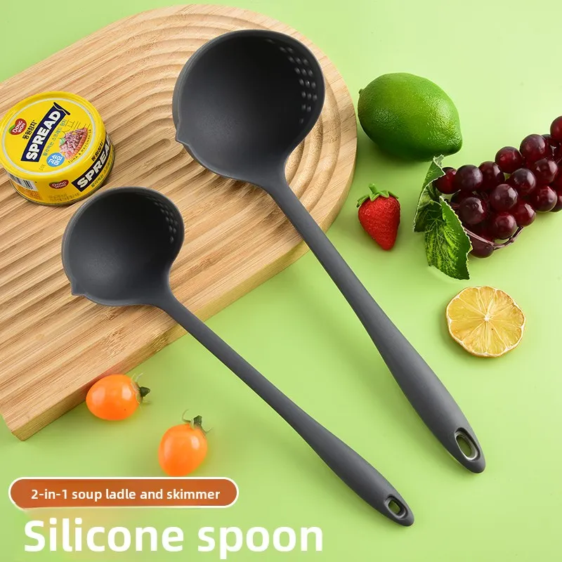 Kitchen Silicone Soup Ladle Set   Heat Resistant... 