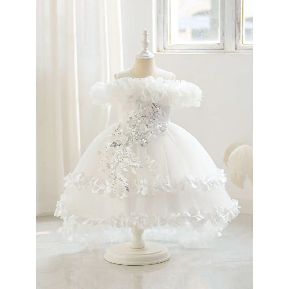 white christmas dresses Baby Dress Long Sleeve - Gold Plaid main image 0