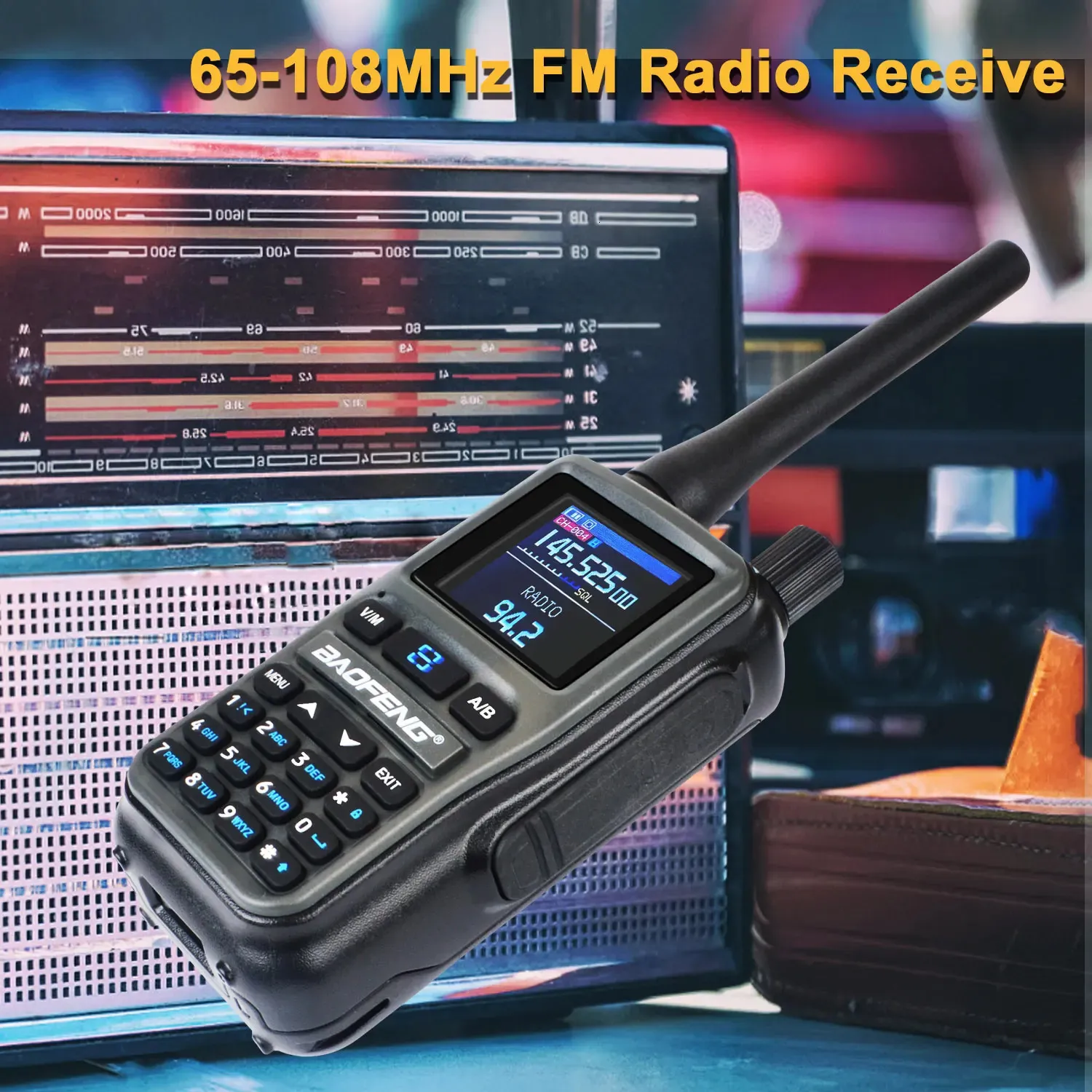 Baofeng UV5R Mini Dual Band Walkie Talkie 3W-5W Output Power with Type ...