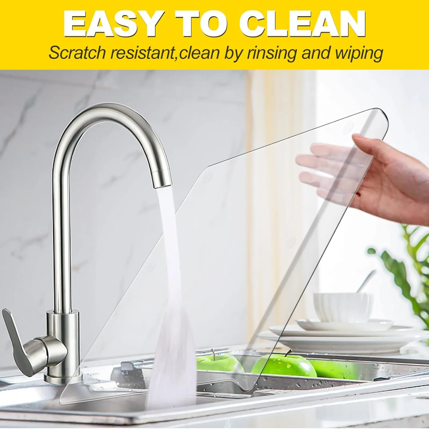 Clear Acrylic Cutting Board With Lip   Non Slip... 