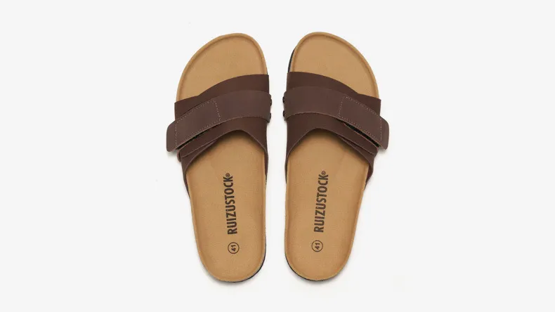 Comfortable Cork Sandals For Men And Women Adjustable Slides_voghion.com