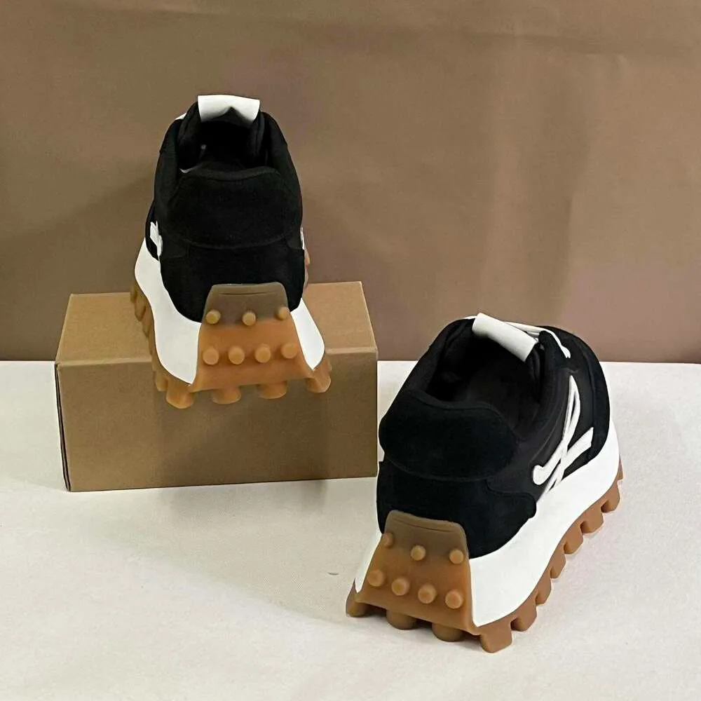 OKIMOZ Retro Chunky Platform Black White Casual Breathable Sneakers Light Weight Walking Shoes Anti Slip Gym Sneakers_voghion.com