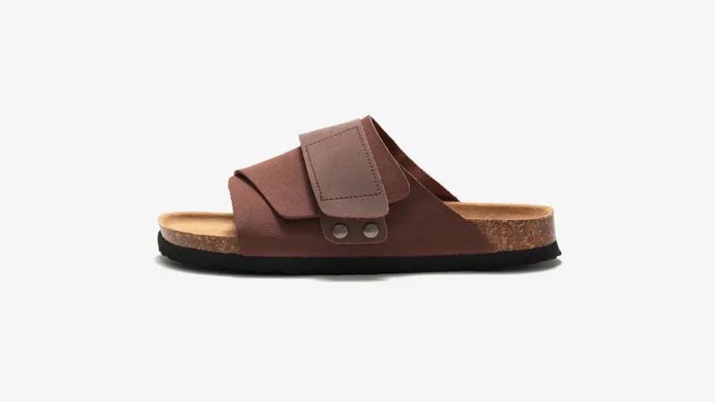 Women's Black Chunky Heel Sandals Comfortable Beach Outdoor_voghion.com