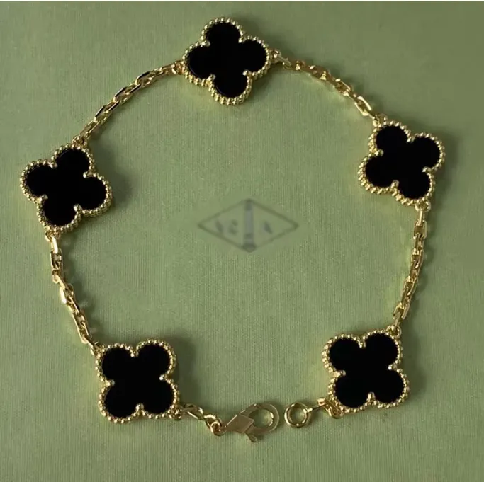 デザイナー ブランド 四つ葉のクローバー ブレスレット 18K ゴールド