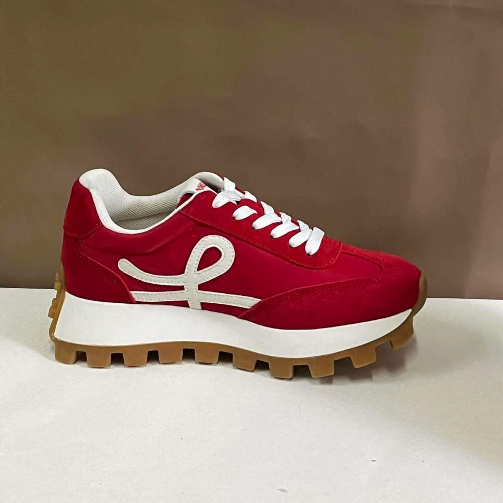 OKIMOZ Sneaker Designer Retro Chunky Platform Sneakers With Signature Logo Bold Red Casual Shoes_voghion.com