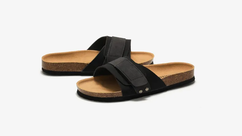 Comfortable Cork Sandals For Men And Women Adjustable Slides_voghion.com