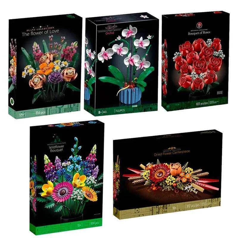 2026 Eternal Flower Bouquet Art Building Blocks Set From