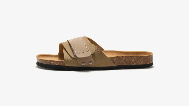 Comfortable Cork Sandals For Men And Women Adjustable Slides_voghion.com