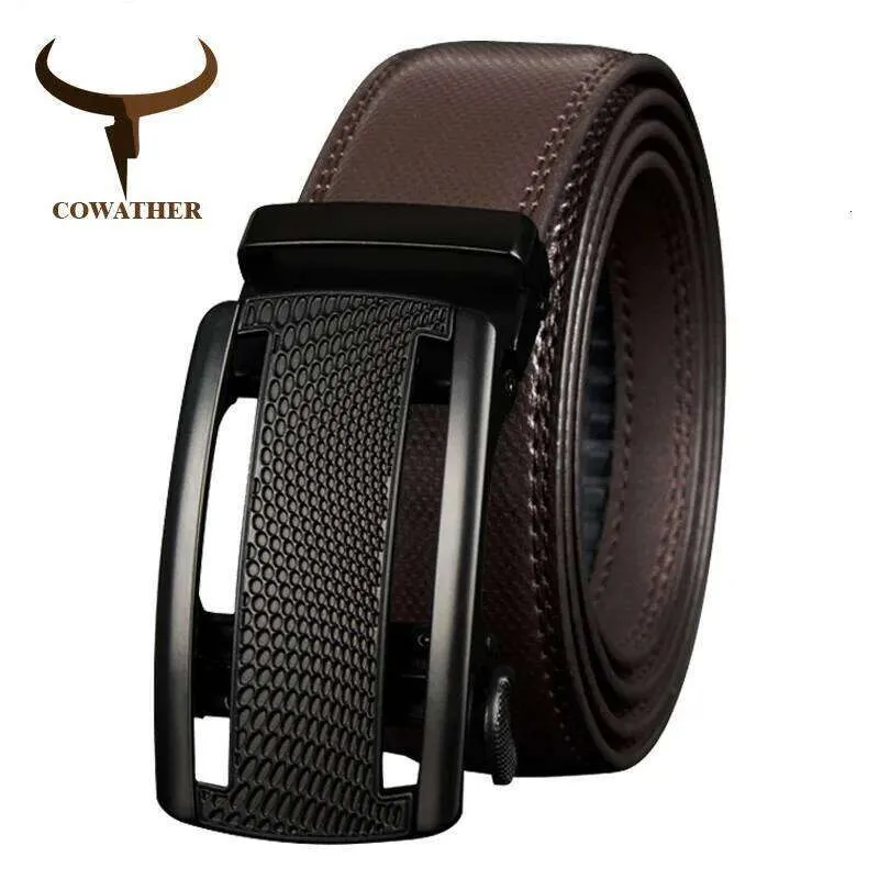 Genuine Cowhide Leather Belts with Pin Buckle, Adjustable Fit Men main image 4