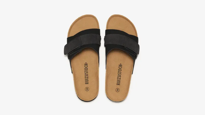 Comfortable Cork Sandals For Men And Women Adjustable Slides_voghion.com