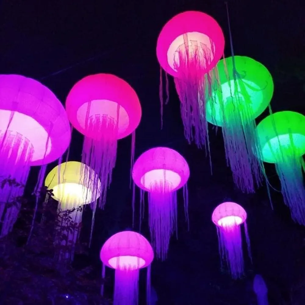 Multi-color Inflatable Led Jellyfish Party Decoration Made of Oxford ...