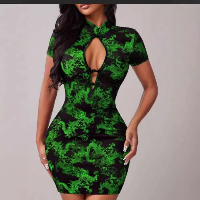 Trendy Street Chinese Style Dragon Print Dresses... From 20,62 | DHgate Trendy Street Chinese Style Dragon Print Dresses... From 20,62 | DHgate