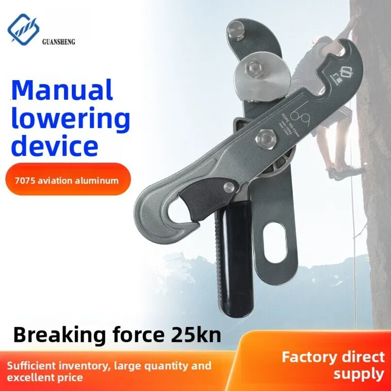Outdoor Climbing Rope with Hand-Controlled Descender for Rappelling and ...