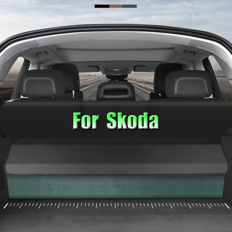 44% OFF – XL Leather Car Trunk Organizer for SKODA Fabia, Octavia, Kodiaq & More – $120.43 Deal