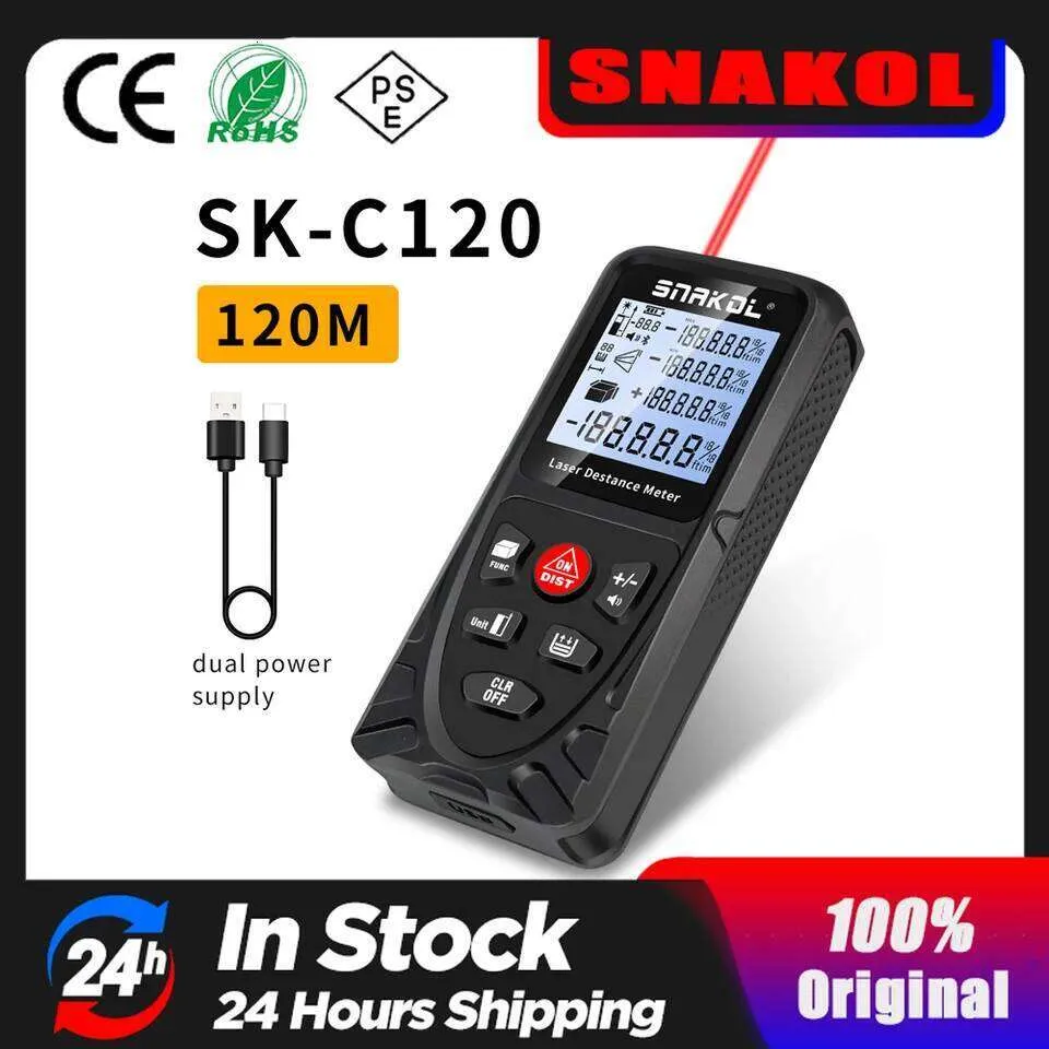 Snakol Digital Laser Distance Meter 50M 120M Rangefinder With USB ...