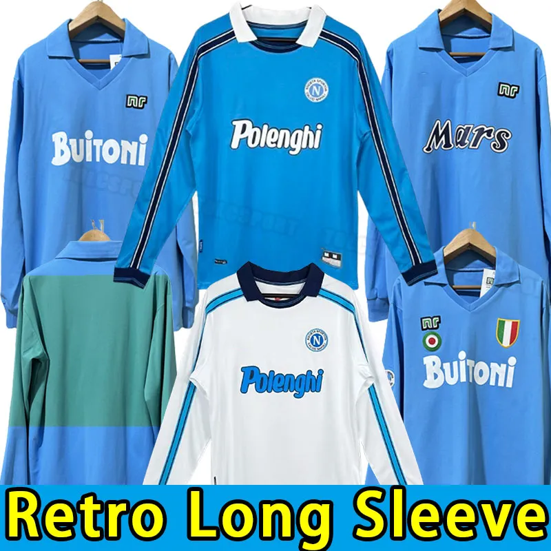 Napoli Retro Soccer Jersey Men Short Sleeve Polyester Football Kit