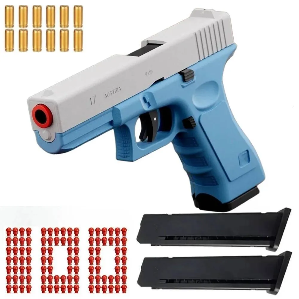 Shell Throwing G17 Soft Bullet Toy Gun With Blowback Outdoor Sports ...