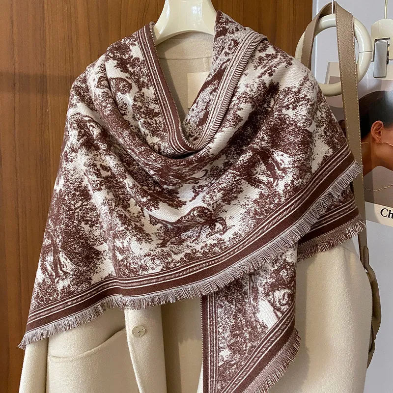 Designer Herbst/Winter Neuer Koreanischer Stil Atmosphere Dicker Strick-Dreiecksschal Damen-Stola ExteriorAAAA_voghion.com