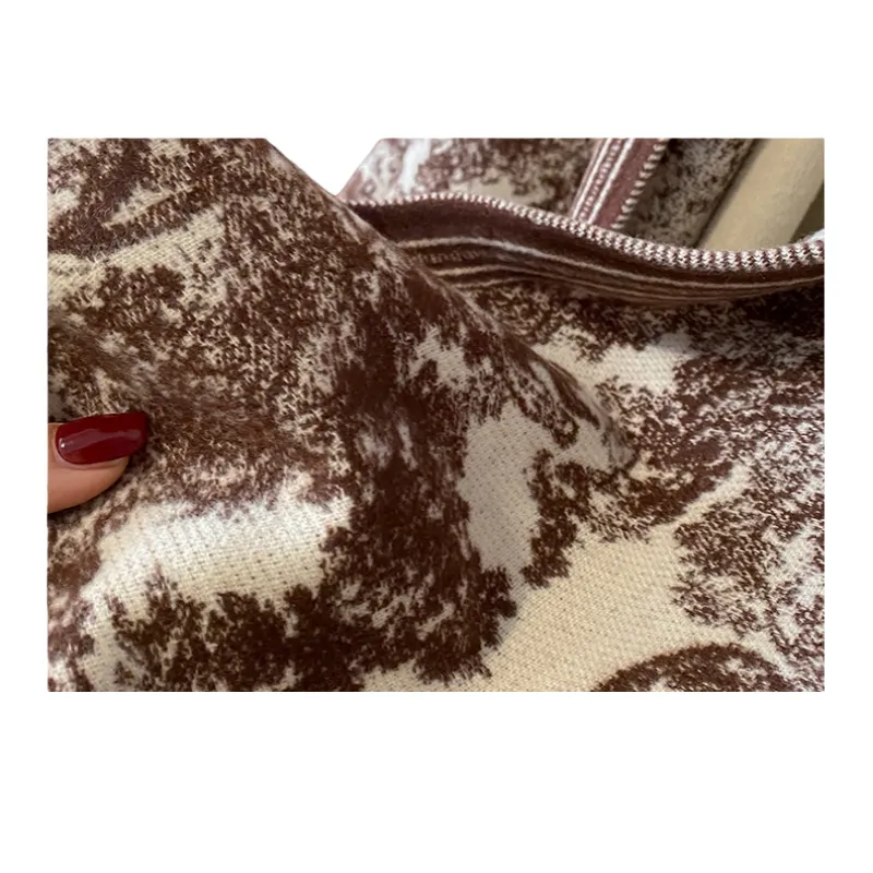 Echarpe triangular em malha mulher outono inverno xale_voghion.com