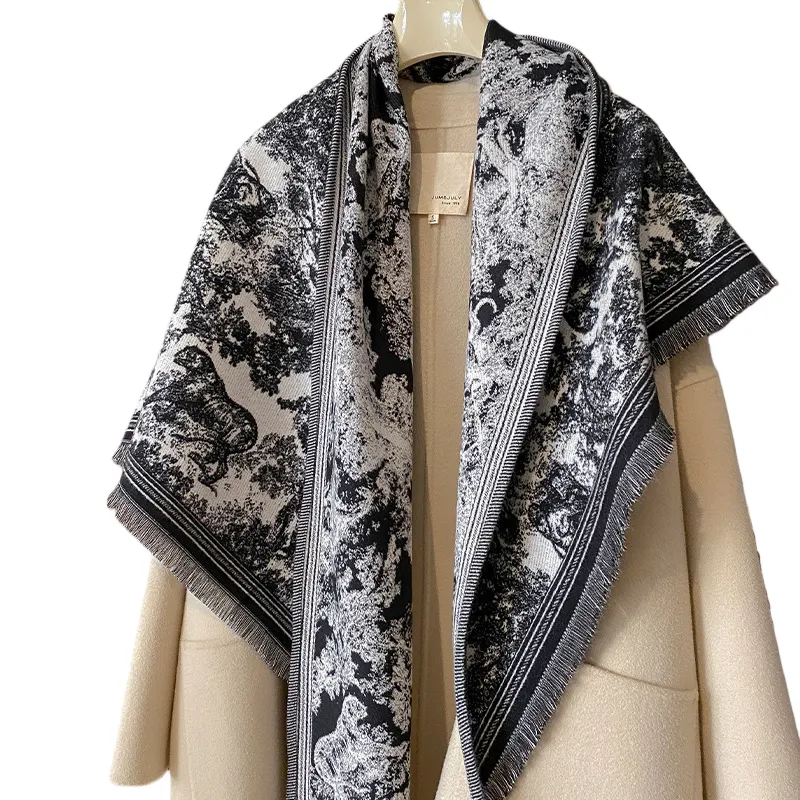 Designer Herbst/Winter Neuer Koreanischer Stil Atmosphere Dicker Strick-Dreiecksschal Damen-Stola ExteriorAAAA_voghion.com