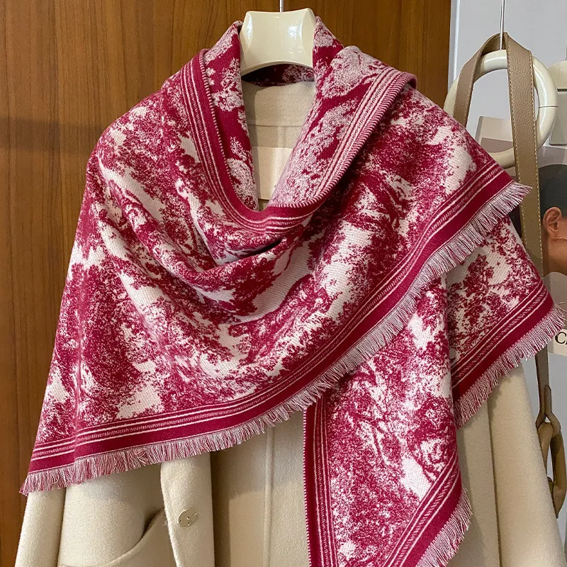 Designer Herbst/Winter Neuer Koreanischer Stil Atmosphere Dicker Strick-Dreiecksschal Damen-Stola ExteriorAAAA_voghion.com
