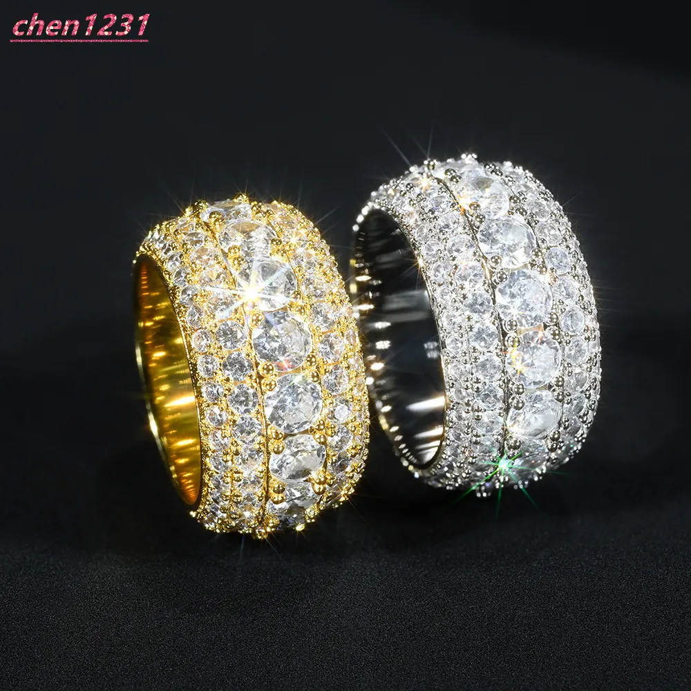 Vvs Moissanite Eternity Ring Aus 925er Sterling Silber Unisex_voghion.com