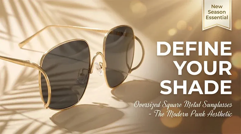 Oversized Square Shield Sunglasses for Women 2026 Vintage  display picture 3