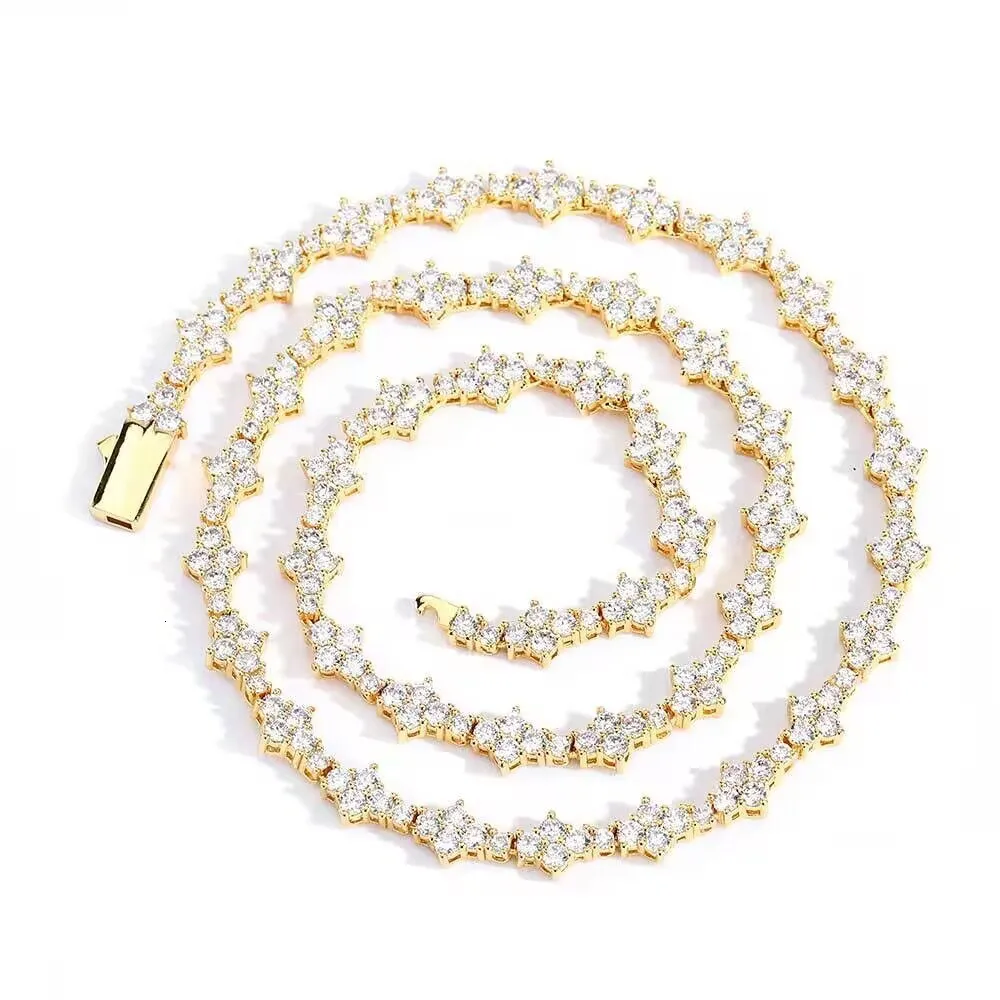 Collier tennis avec moissanite vvs en argent sterling 925_voghion.com