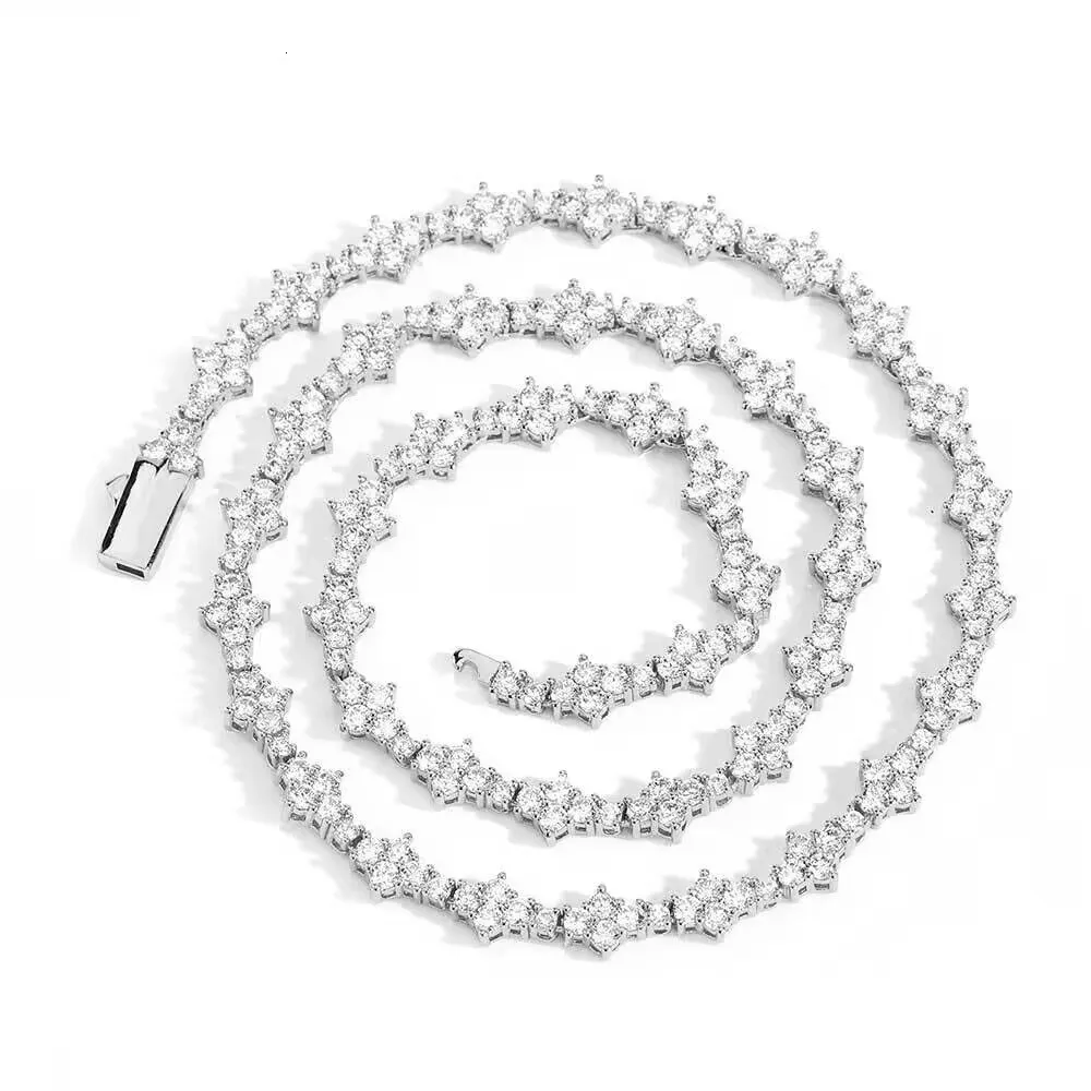 Collier tennis avec moissanite vvs en argent sterling 925_voghion.com