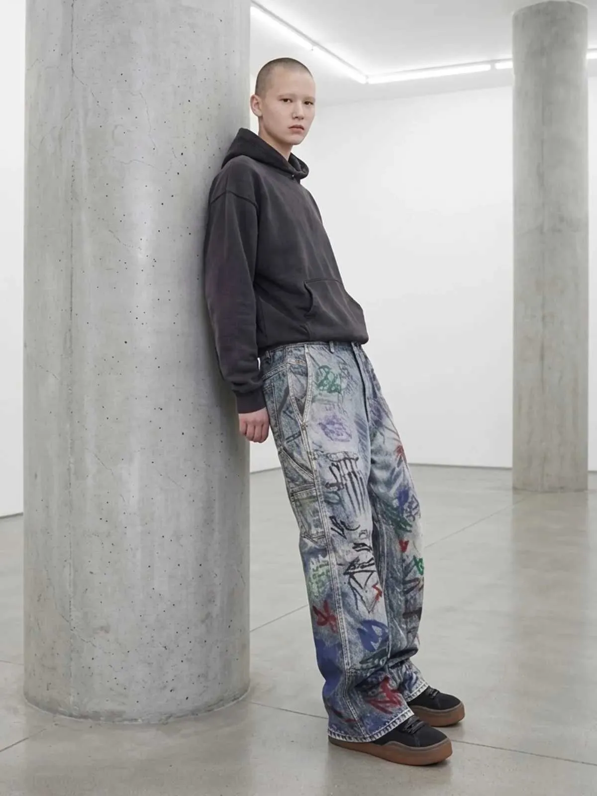 Name.】FAKE LAYERED WAIST DENIM PANTS Blue 【公式通販】