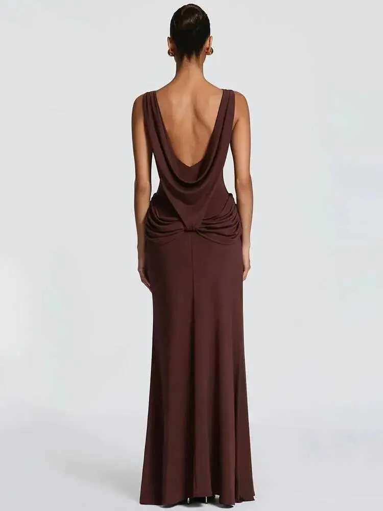 bodycon maxi dress with thigh split Elegant Sleeveless For Women ... From Make08, Rs.1,738.49 In Bulk Navy bodycon dress with