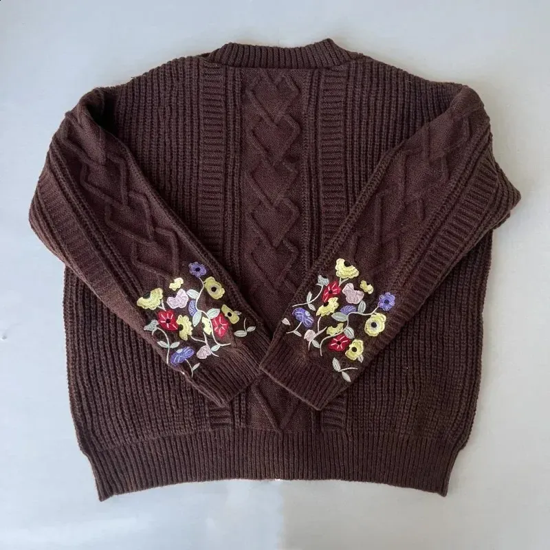 Plus Size Womens Vintage Y2K Flower Embroidered From Qiyuan05