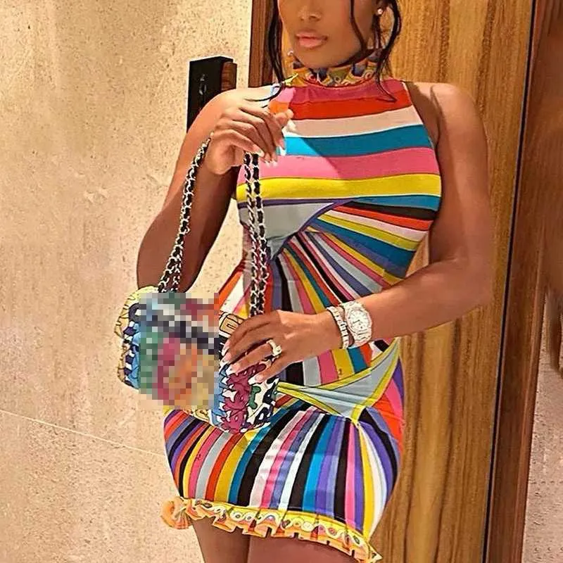 rainbow striped bodycon dress Color Sleeveless Dress,... From Shopew, Rs.422.76 In Bulk brown wedding gown Stripe Short Sleeve Cotton Size:AU 16 (US 12) Summer 2022Profile Type