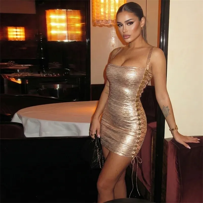 Side Hollow Out Grommet Lace Up Bodycon Mini Dress... From Fan01, Rs.2,845.63