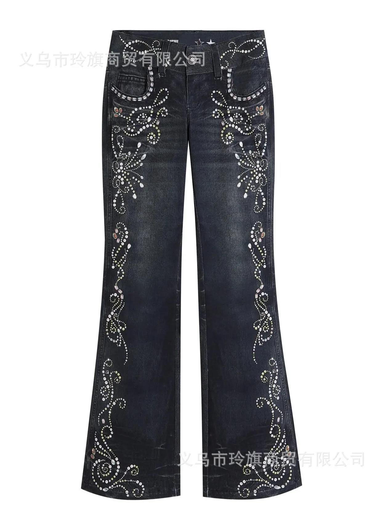 Wholesale Gemstone Totem Print High Waisted Bootcut... From 