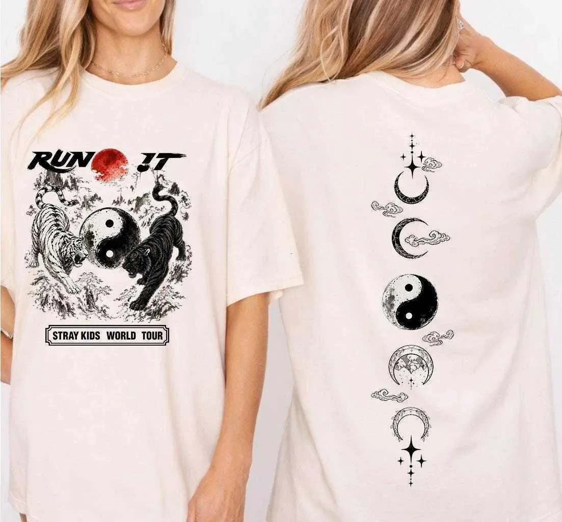 Wholesale Y2K Oversized Stray Kids Graphic T Shirt, 100% Cotton