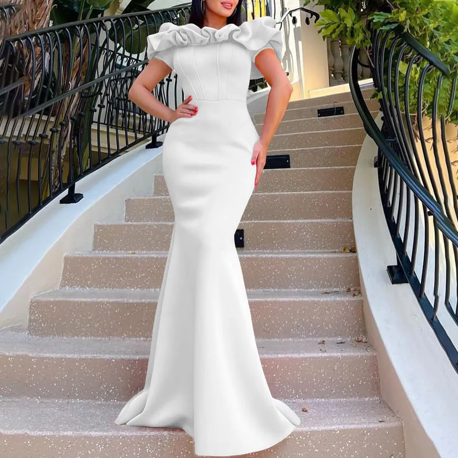 amazon white off the shoulder dress Womens Summer Solid Color Fishtail Long... From Designroom, Rs.6,356.72 In Bulk XS/6 Variant:Ivory/Tea Rose size 20 100% Polyester Black Lace Applique Quinceanera