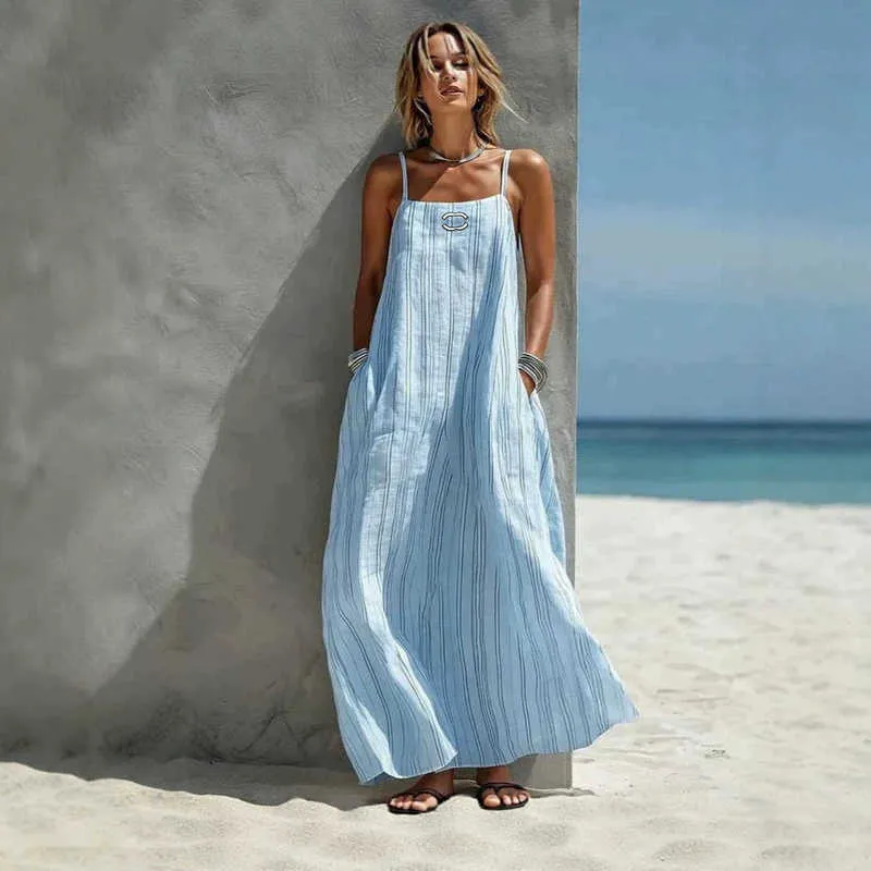 Casual Striped Summer Dress, Simple Comfortable... From Like5, Rs.1,893.81 In Bulk