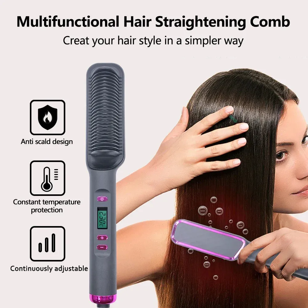 Electric Hair Straightening Brush, Negative Ion From Bong06