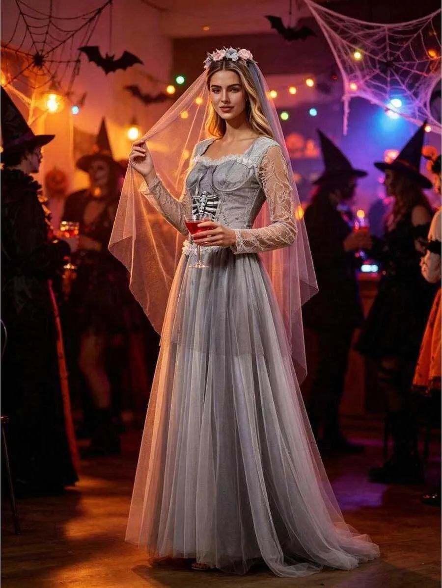 corpse bride corset dress Halloween Womens Ghost Silver Corset... From Cladn, Rs.2,453.84 emily corpse bride inspired wedding dress Off-Shoulder A Line Boho Dresses/Shop by Style/Embroidery Dresses I will confirm measurements Chiffon Colors:Gold 811