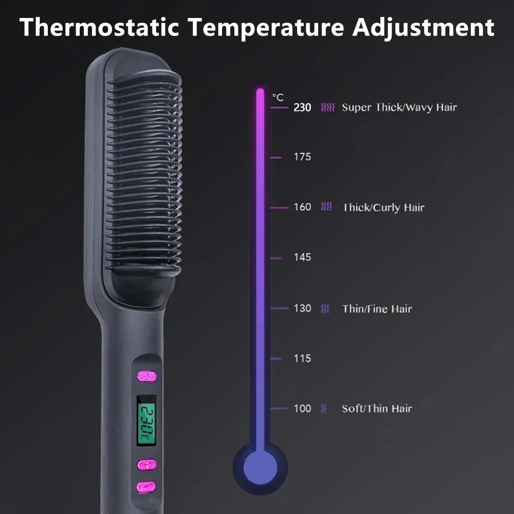 Electric Hair Straightening Brush, Negative Ion From Bong06