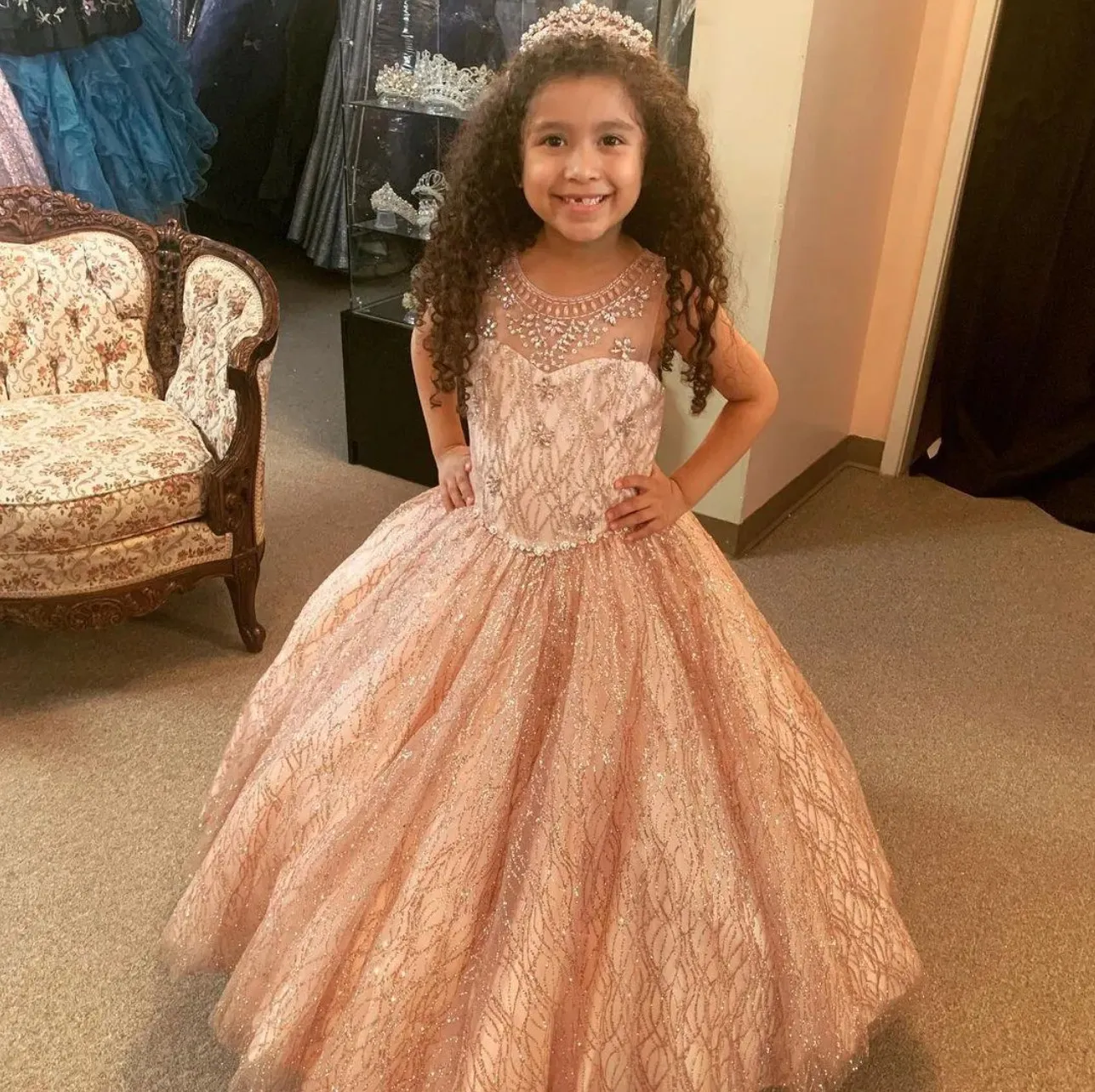 rose gold flower girl dress toddler Dress, Beaded Pageant... From Babydress001, $54.28 wedding flower girl dress