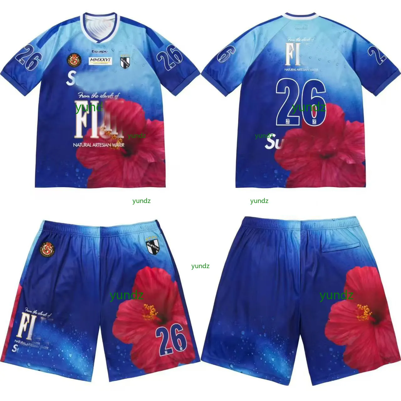 Fiji Short Sleeve Soccer Jersey For Men Mineral From Yundzh