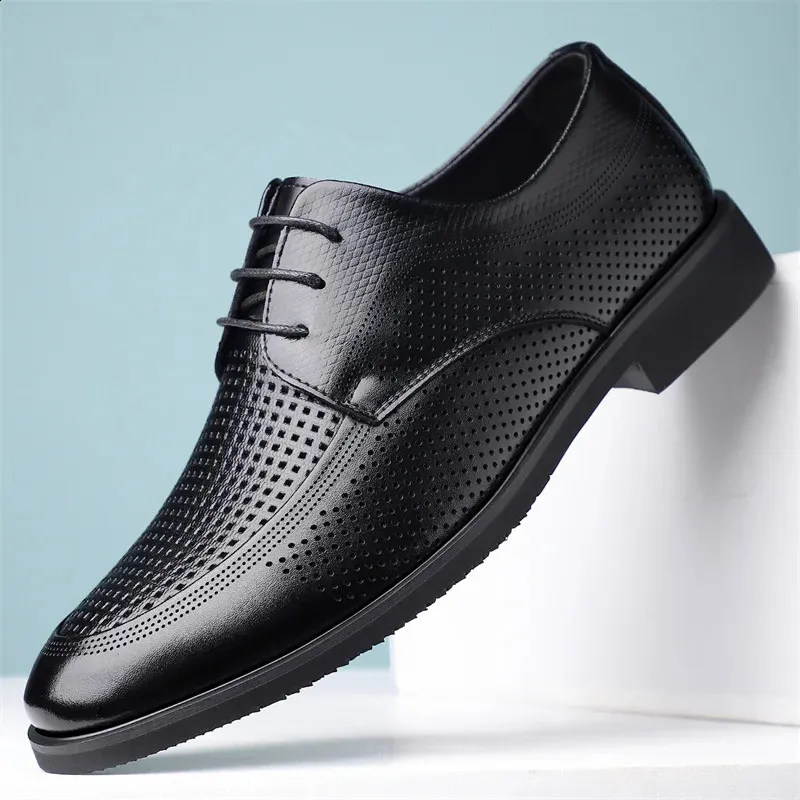 Bulk Mens Spring Summer Lace Up Leather Dress Shoes, Solid... From Longda008, Rs.4,712.38