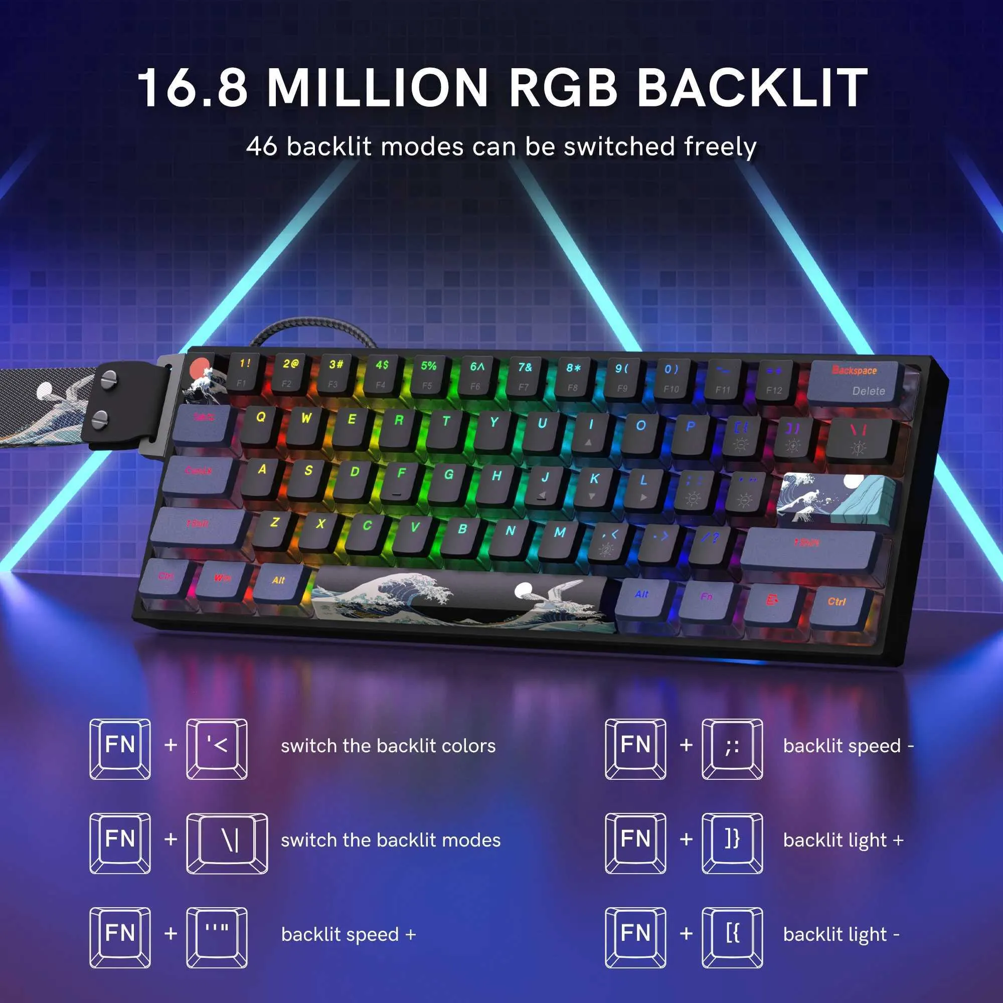 Womier WK61 PRO 60% キーボードホットスワップブラック神奈川